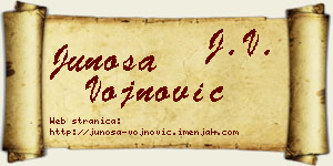 Junoša Vojnović vizit kartica